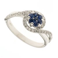 Anello Guerretta Gioielli Donna Anello Zaffiro in Oro bianco Zaffiro 0.30 Ct AN36786Z-14 - AN36786Z-14